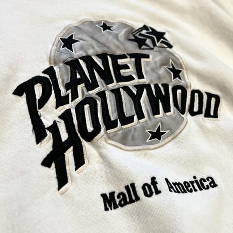 90's Planet Hollywood Embroidery & Patch Big Logo Sweat (made in USA)
