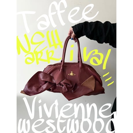 Vivienne Westwood Leather Ribbon Orb Boston Bag