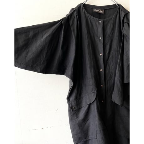 Euro Vintage Dolman Sleeve Linen Jumpsuit