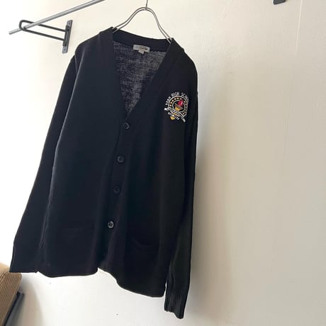 US Vintage Embroidery Logo School Cardigan