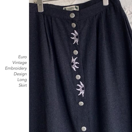 Euro Vintage Embroidery ロングスカート