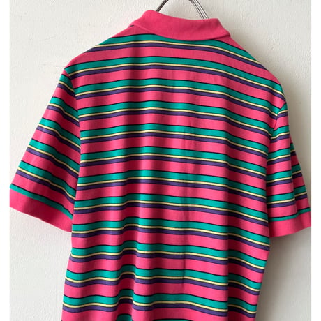 LACOSTE Embroidery Logo Border Polo-Shirt