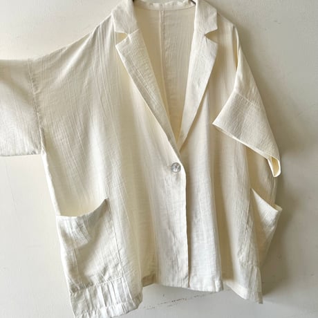 Rayon Over Silhouette Half Sleeve Shirt JKT