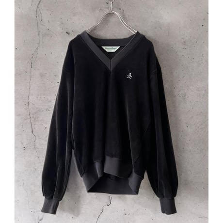 90's Munsing Wear (jp) Embroidery Logo Velours Tops