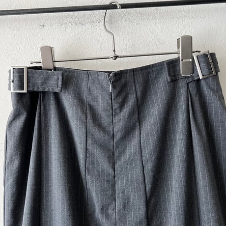 Stripe Pattern Random Cut Skirt