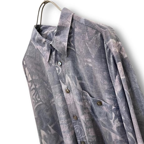Euro Vintage Art Pattern Rayon Shirt
