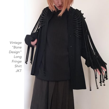 "Bone Design" Long  FringeシャツJKT
