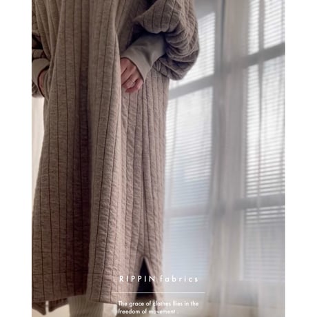 【即納品】ハイネックリブワンピース