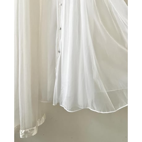 60's Vintage GOSSARD ARTEMIS Ribbon Design Short Sleeve Long Dress