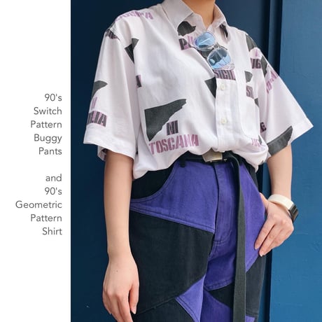 90's Switch Pattern High Waistパンツ