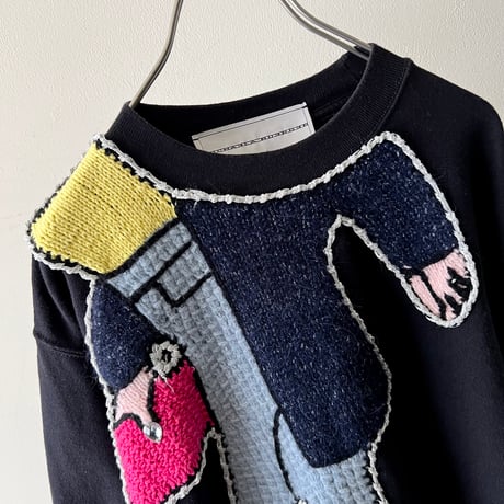 MICHAELA BUERGER Paris "Girl" Knit Design Sweat (made in Italy)