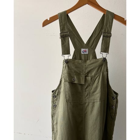 Flare Silhouette Linen Overalls