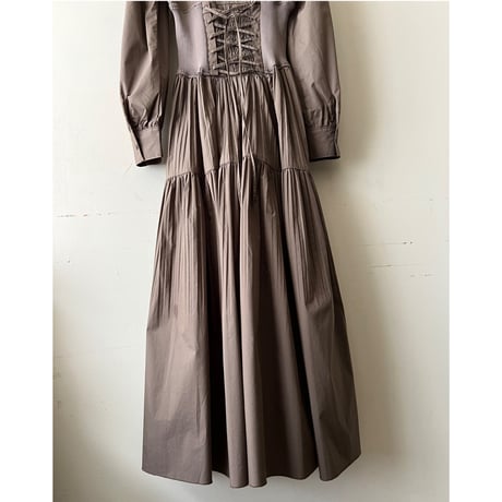 FRAY I.D Waist Rib Big Collar Maxi Dress (jpn)