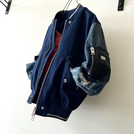 Diesel Crushed Denim Sleeve Award JKT