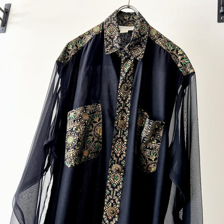 Vintage Sheer Design Shirt
