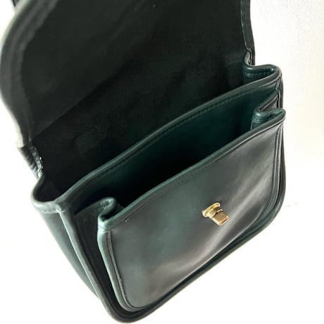 Old Coach "Green" Leather Shoulder Bag