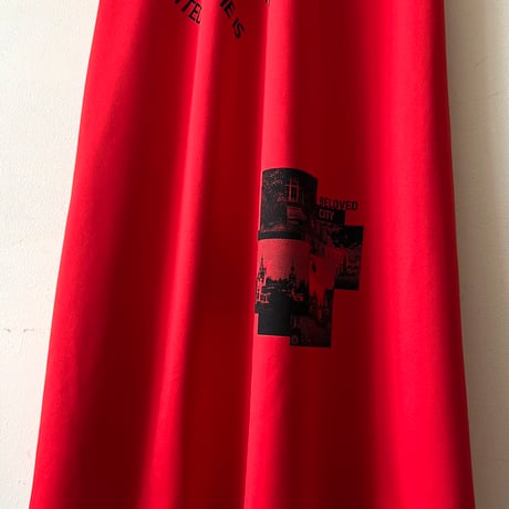 Print Design Long Flare Skirt
