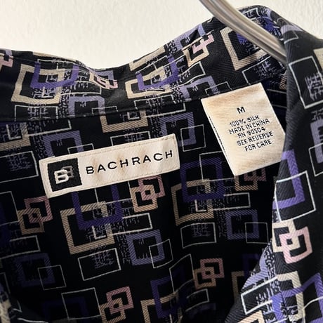 Vintage Geometric Pattern Silk Shirt