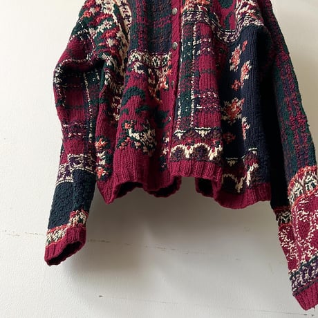 90's Talbots Patchwork Design Cardigan