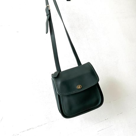 Old Coach "Green" Leather Shoulder Bag