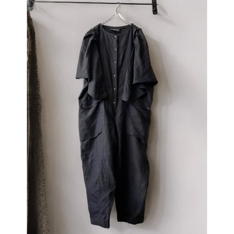 Euro Vintage Dolman Sleeve Linen Jumpsuit