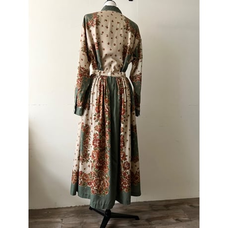 Vintage Flower Pattern Shirt&Skirt 2piece-sets