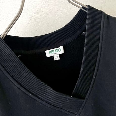 KENZO paris Back Logo Print V-neck Sweat