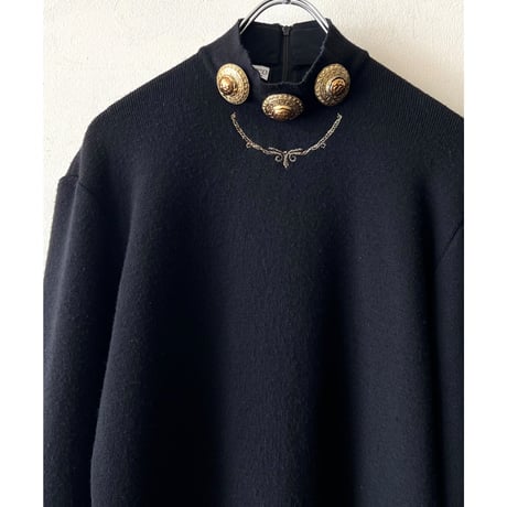 90's GIANFRANCO FERRE Metal parts Design Knit (made in Italy)