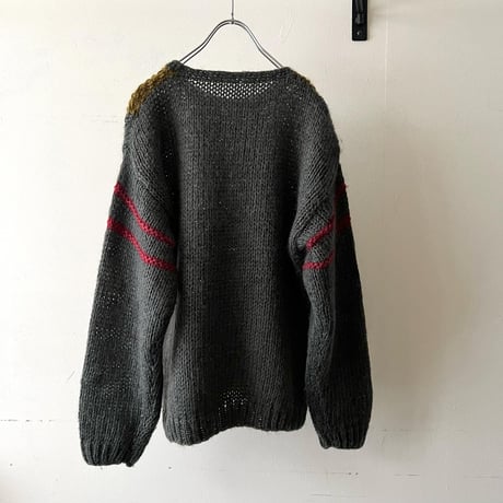 80-90's Check Pattern Knit Sweater