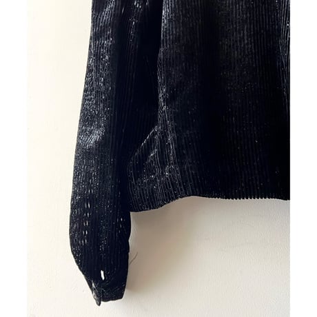 Vintage Beads  Embroidery Collar Velours Shirt JKT
