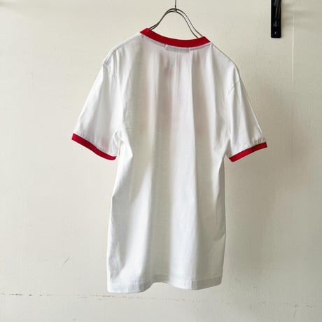 Coca Cola Logo Print Ringer Tee
