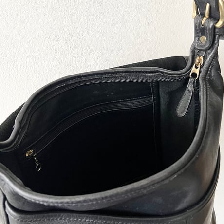 90's Old Coach Leather Flap Shoulder Bag (made in USA)