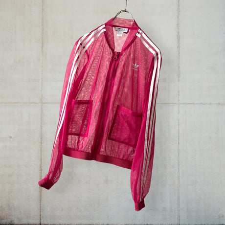 adidas originals See-through Track JKT (color : pink purple)