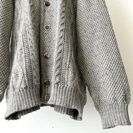 Euro Vintage Aran Knit Cardigan