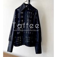 Euro Vintage Plaid Pattern Sheer Blouse