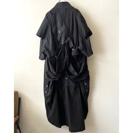 " Black Dyed & Remake " Maxi Shirt Dress