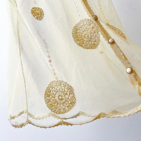 Lace and Spangle Design Sheer Vest