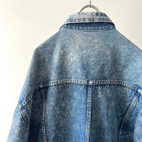 80-90's Bleach Denim Big Pocket Design JKT