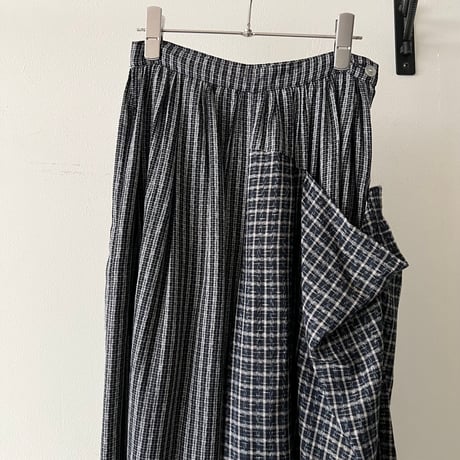 80's tricot COMME des GARCONS Crazy Check Pattern Wide Pants