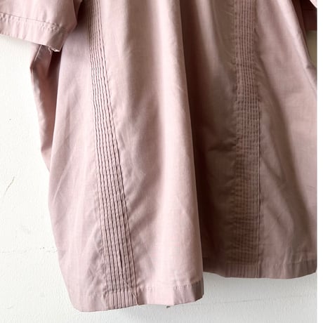 90's Chic Elegant Pink Beige Color Cuba Shirt