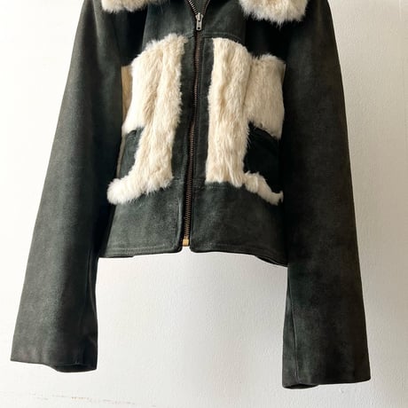 70's Fur and Suede Leather Short JKT