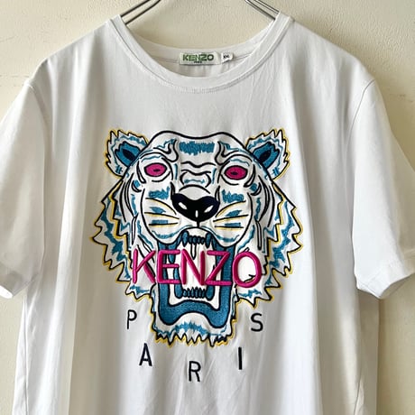 KENZO paris Embroidery Tiger Logo Tee(size L〜XL)