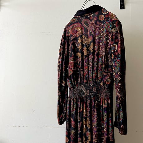 Vintage  Paisley Pattern Long Dress
