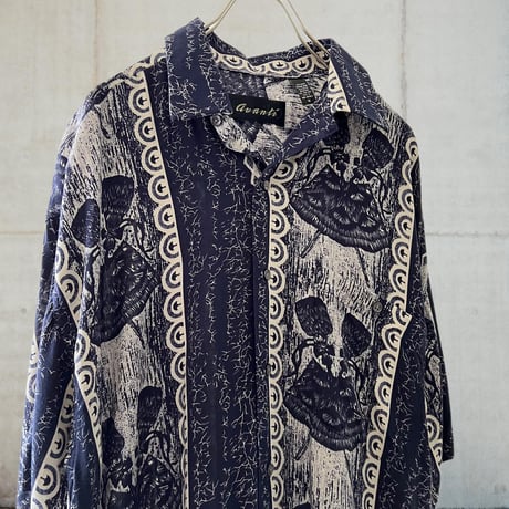 Vintage Art Pattern Rayon Shirt