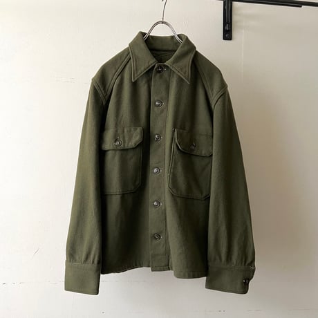 50's Vintage US Army OG-108 Wool Shirt JKT "korea shirt"(M)