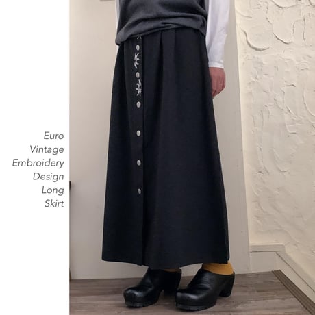 Euro Vintage Embroidery ロングスカート