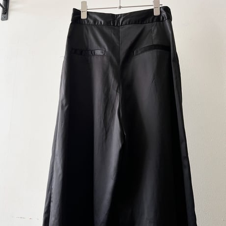 Lace Design Satin Wide Pants