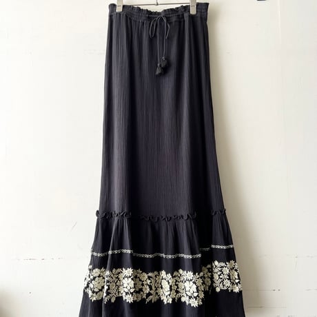 Embroidery Design Maxi Skirt