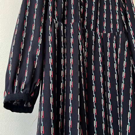 Vintage Geometric Pattern Long Dress