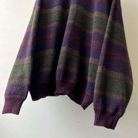 90's Euro Fairisle Pattern Knit Sweater